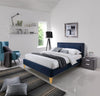 Letto matrimoniale in velluto Ocean Blu & SMPSWH-PAT-TAPITAT-OCEAN-BLUE