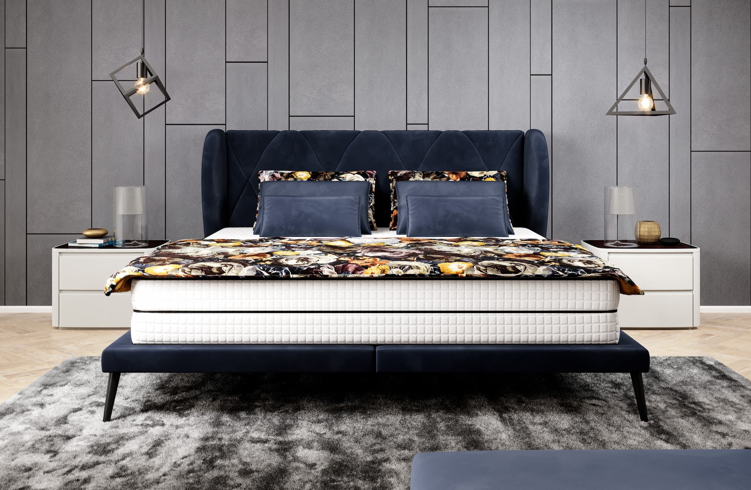 Letto matrimoniale Leilani Blu (1)