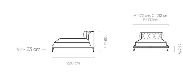 Letto matrimoniale Leilani Blu (6)
