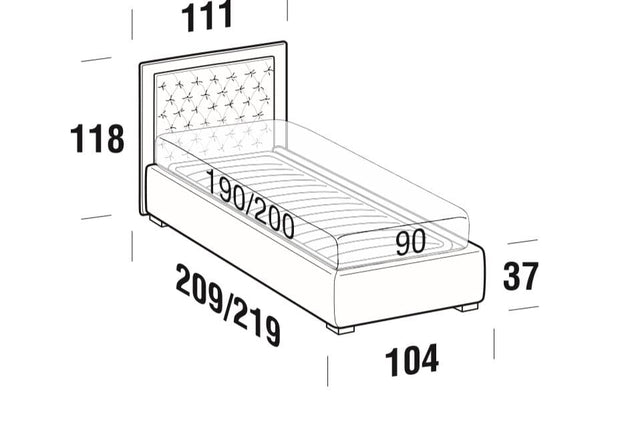 Letto matrimoniale Monetis Marrone (5)