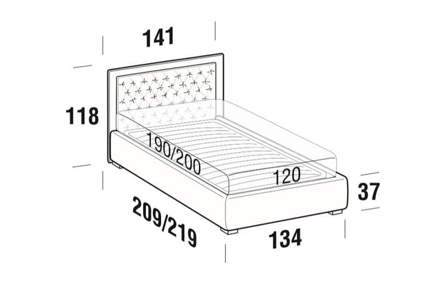 Letto matrimoniale Monetis Marrone (6)