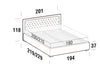 Letto matrimoniale Monetis Marrone (7)