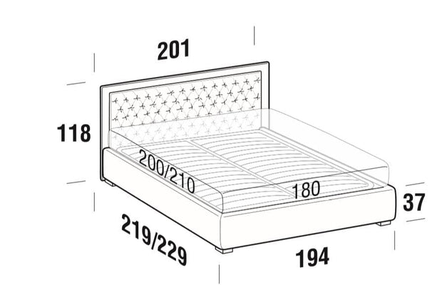 Letto matrimoniale Monetis Marrone (7)