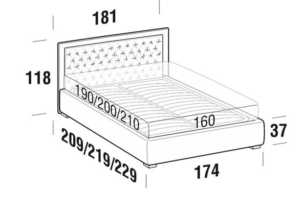 Letto matrimoniale Monetis Marrone (8)