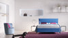 Letto matrimoniale Plumeris Blu & LCMFIT-PAT-PLUMERIA-HOOF-LEGS-WAY