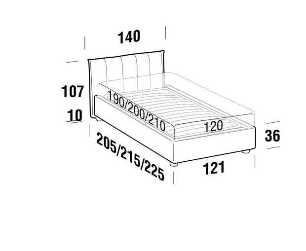 Letto matrimoniale Plumeris Blu (7)