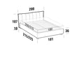 Letto matrimoniale Plumeris Blu (9)
