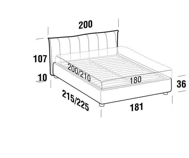 Letto matrimoniale Plumeris Blu (9)