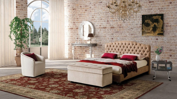 Letto matrimoniale Renis Crema & LCMFIT-PAT-RENOIR-FLOOR-NEW & LCMFIT-PAT-RENOIR-FLOOR-NEW