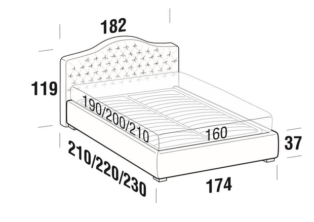 Letto matrimoniale Renis Crema (3)