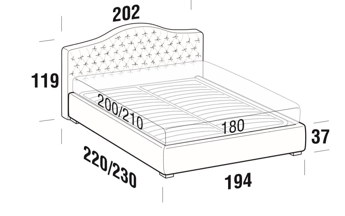 Letto matrimoniale Renis Crema (4)