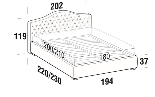Letto matrimoniale Renis Crema (4)
