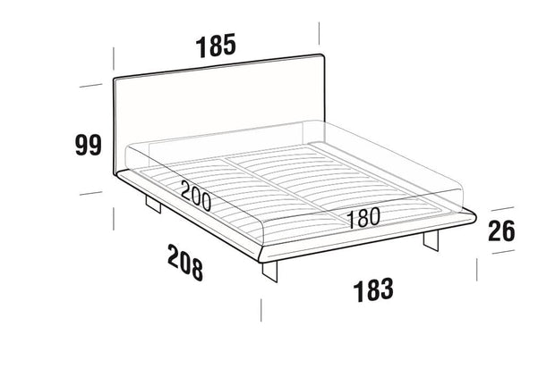 Letto matrimoniale Snapos Marrone (5)