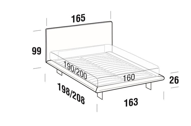Letto matrimoniale Snapos Marrone (6)