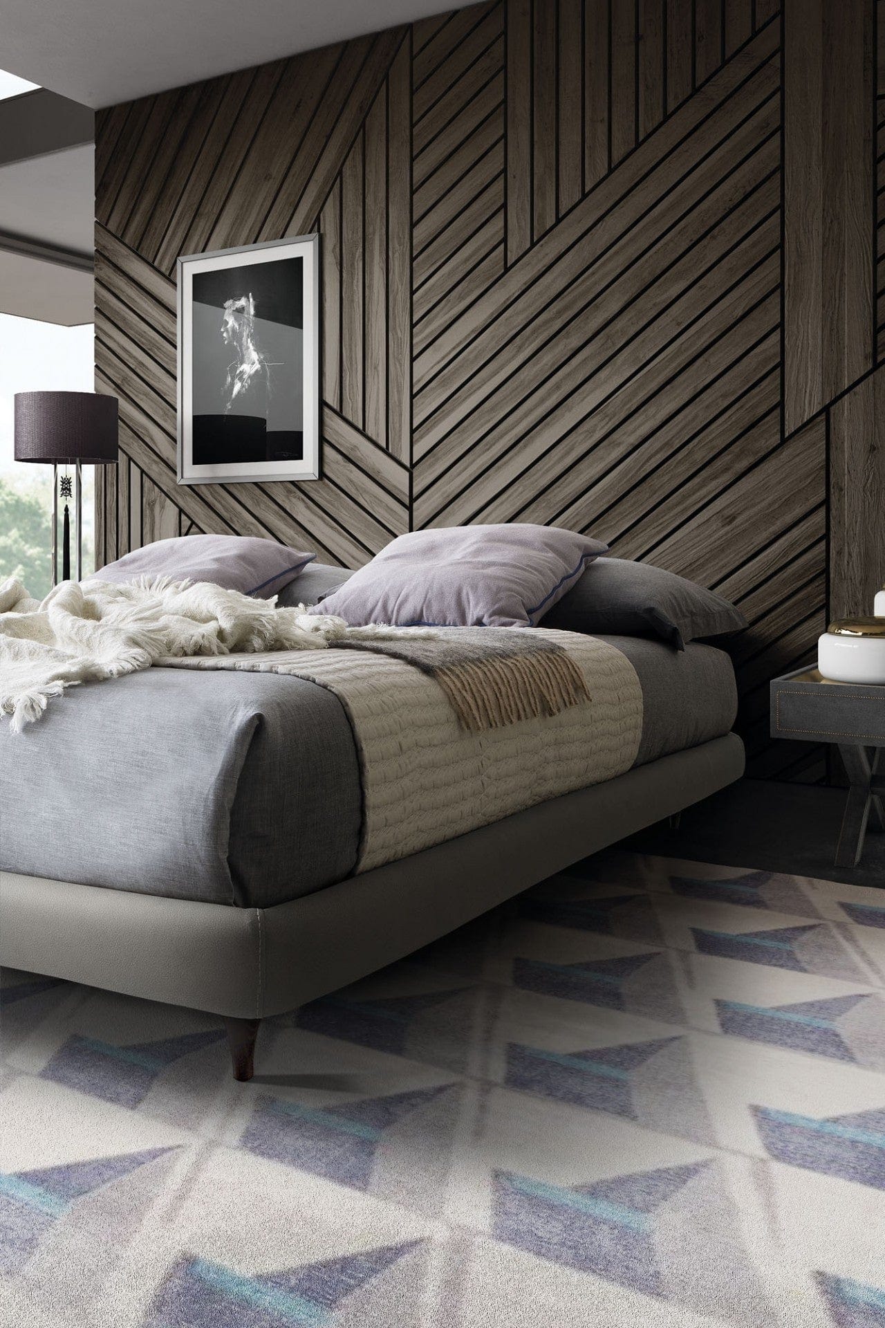 Letto matrimoniale Somieris Fly Grigio (1)