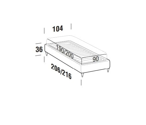 Letto matrimoniale Somieris Fly Grigio (3)