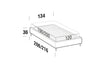 Letto matrimoniale Somieris Fly Grigio (4)