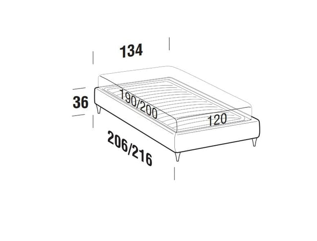 Letto matrimoniale Somieris Fly Grigio (4)