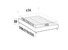 Letto matrimoniale Somieris Fly Grigio (5)
