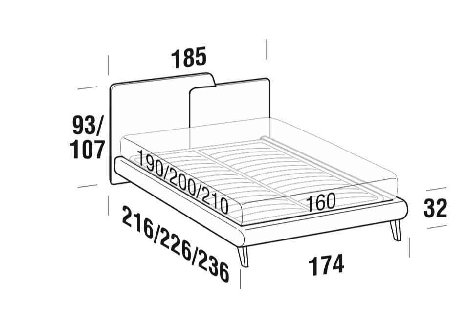 Letto matrimoniale Toget Blu (4)