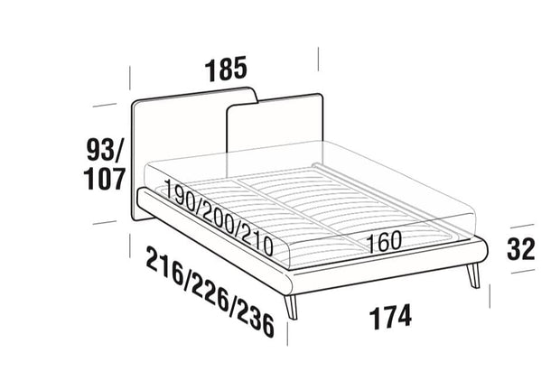 Letto matrimoniale Toget Blu (4)