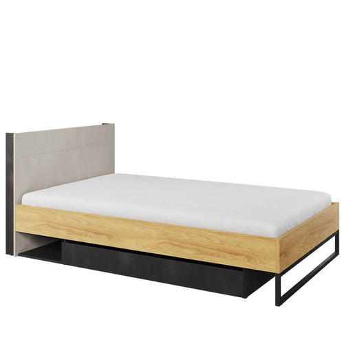 Letto per bambini/adolescenti a 1 cassetto e illuminazione LED Teen Flex TF17 Naturale, 120 x 200 cm