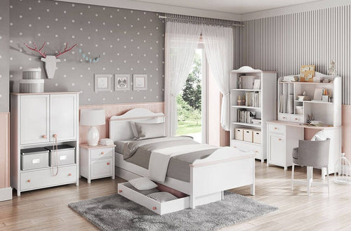 Letto per bambini/adolescenti Luna 08 Bianco, 90 x 200 cm (1)