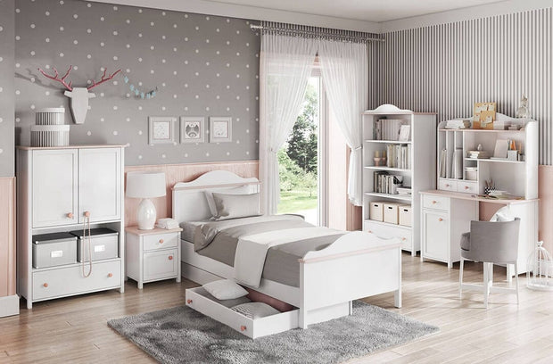 Letto per bambini/adolescenti Luna 08 Bianco, 90 x 200 cm (1)