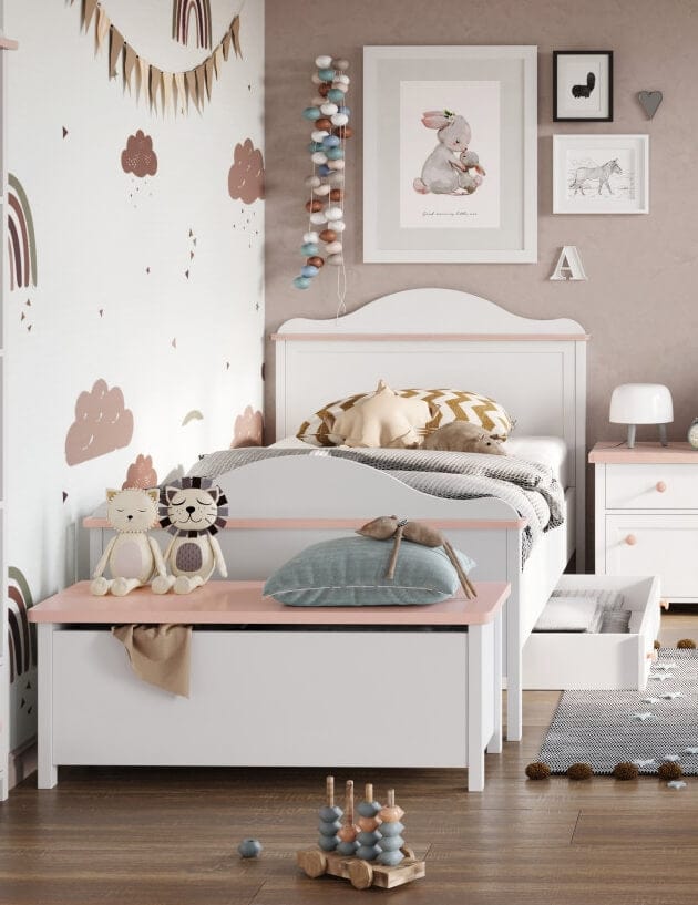 Letto per bambini/adolescenti Luna 08 Bianco, 90 x 200 cm (3)