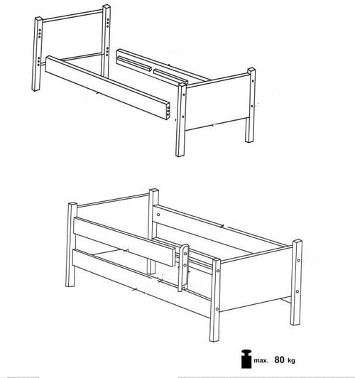 Letto per bambini Marines Naturale (1)