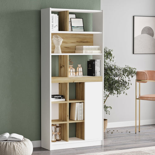 Libreria con 1 anta Luvio Alto LV20-WK Bianco