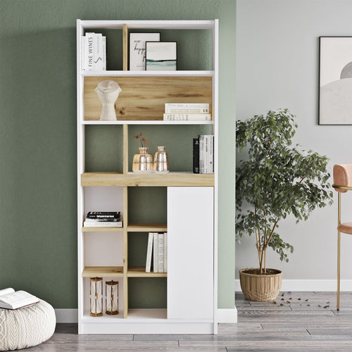 Libreria con 1 anta Luvio Alto LV20-WK Bianco (1)