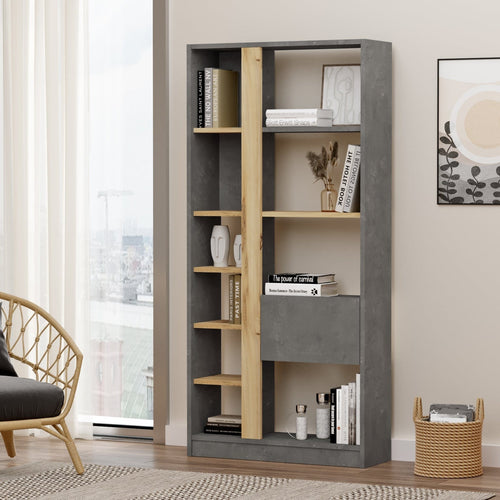 Libreria con 1 anta Luvio LV21-KR Grigio