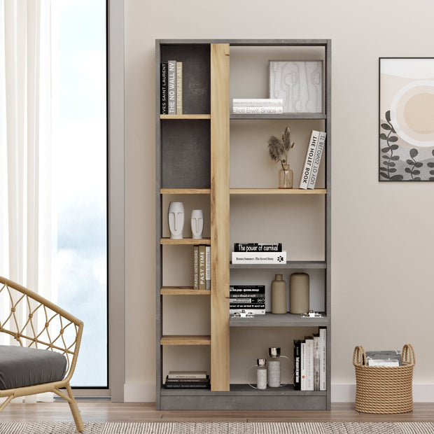 Libreria con 1 anta Luvio LV21-KR Grigio (2)