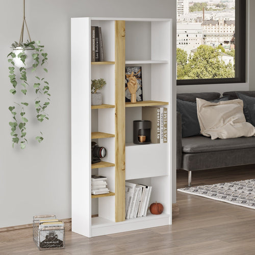 Libreria con 1 anta Luvio LV21-WK Bianco