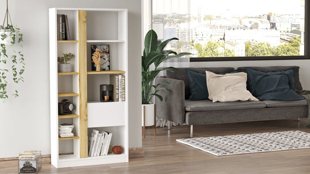 Libreria con 1 anta Luvio LV21-WK Bianco (2)