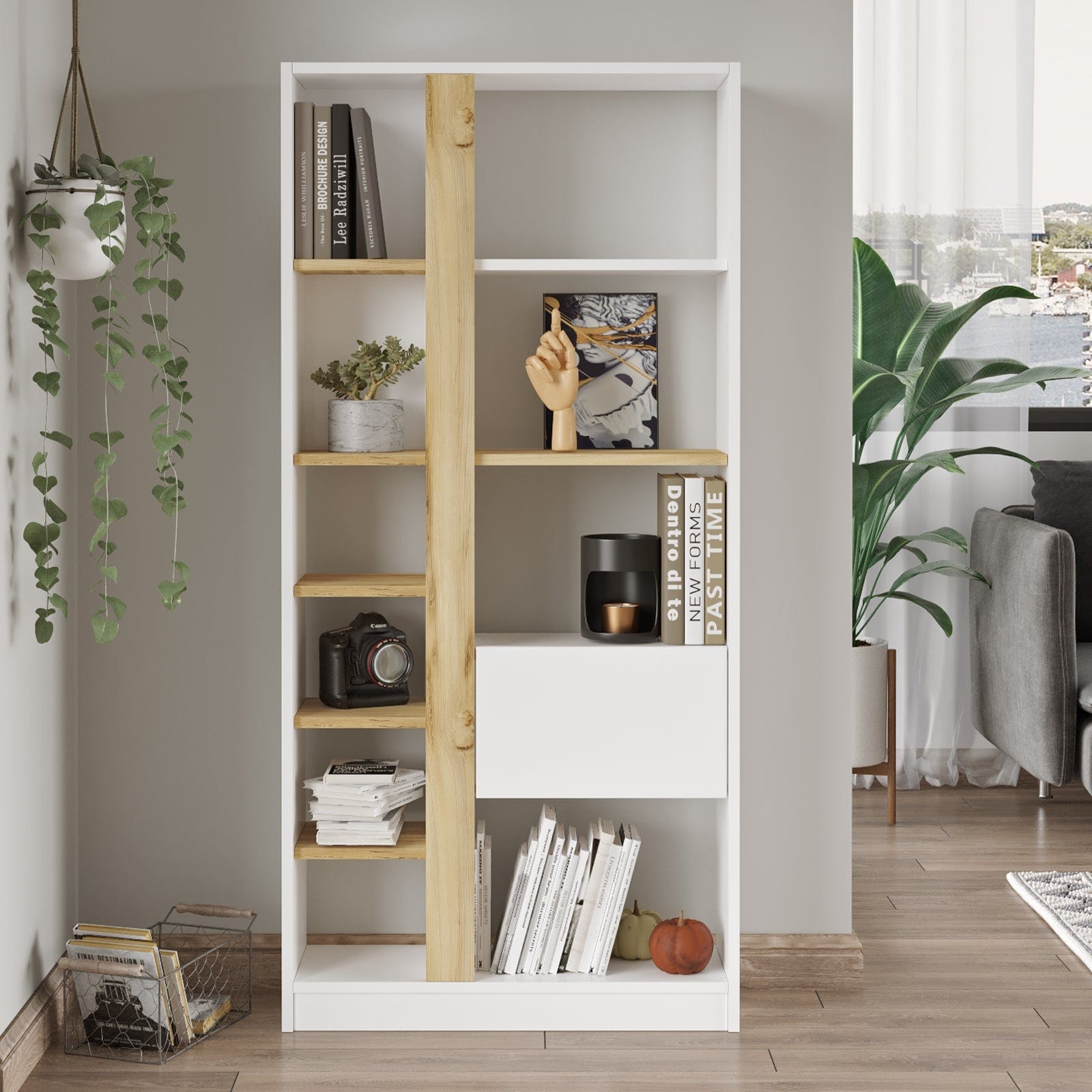 Libreria con 1 anta Luvio LV21-WK Bianco (3)