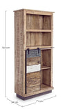 Libreria con 1 anta scorrevoli Tudor Naturale (8)