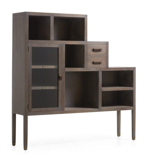 Libreria con 2 cassetti e 1 anta Spartan Marrone