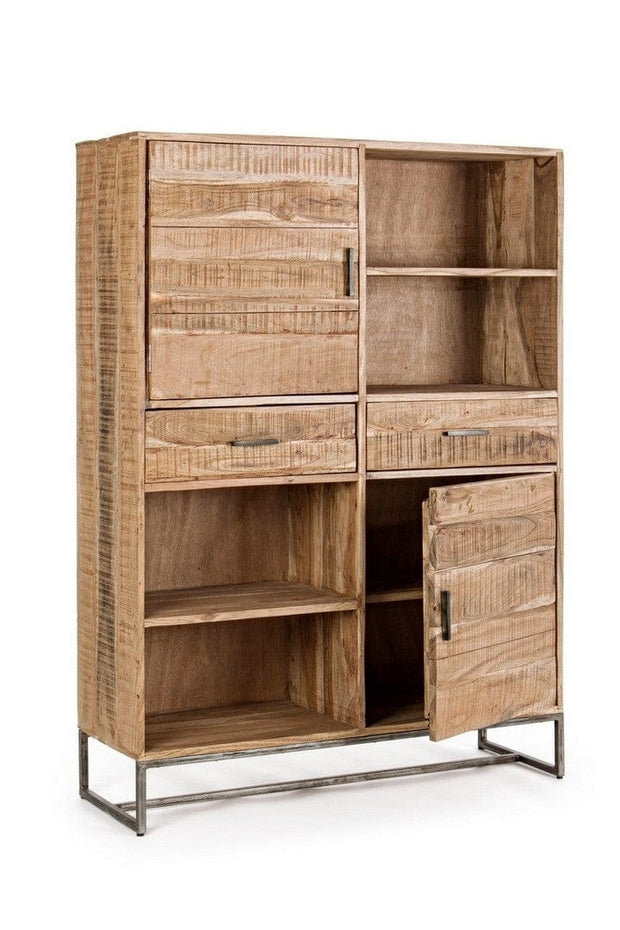Libreria con 2 cassetti e 2 ante Elmer Naturale (3)