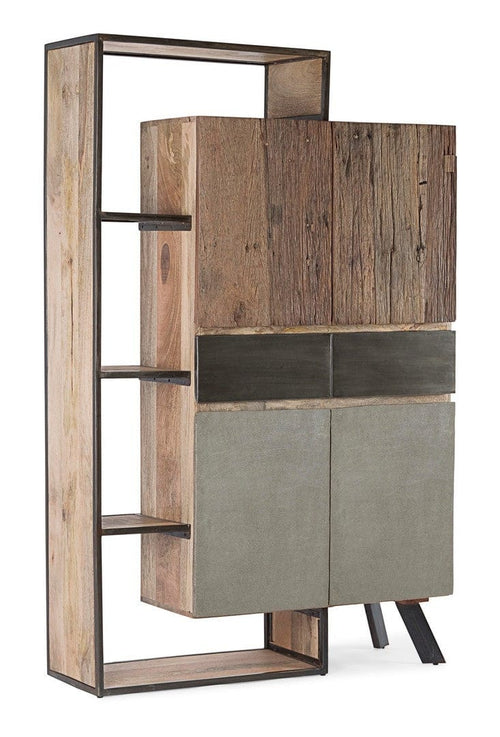 Libreria con 2 cassetti e 4 ante Manchester Naturale