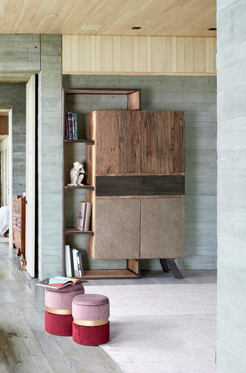 Libreria con 2 cassetti e 4 ante Manchester Naturale (1)