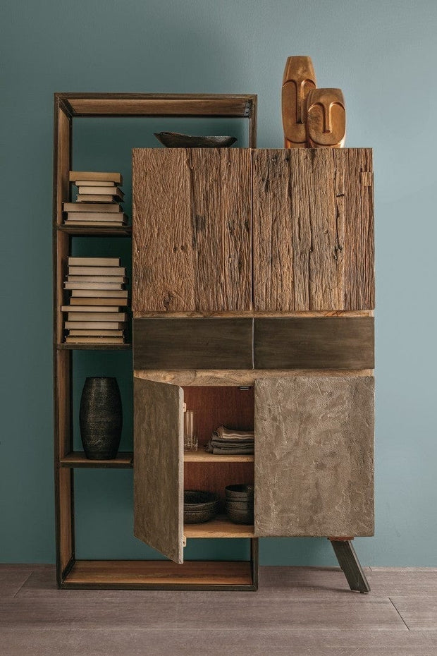Libreria con 2 cassetti e 4 ante Manchester Naturale (2)