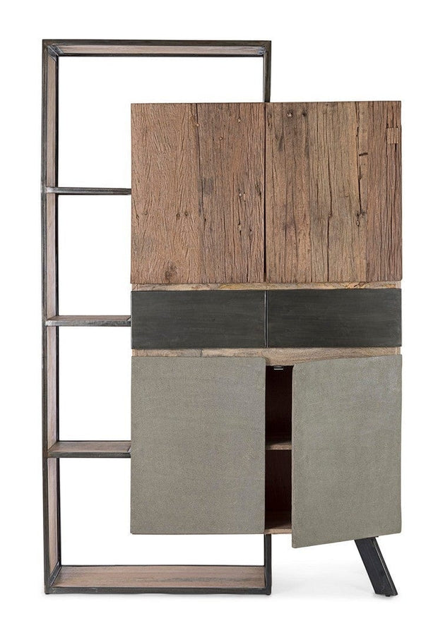 Libreria con 2 cassetti e 4 ante Manchester Naturale (7)