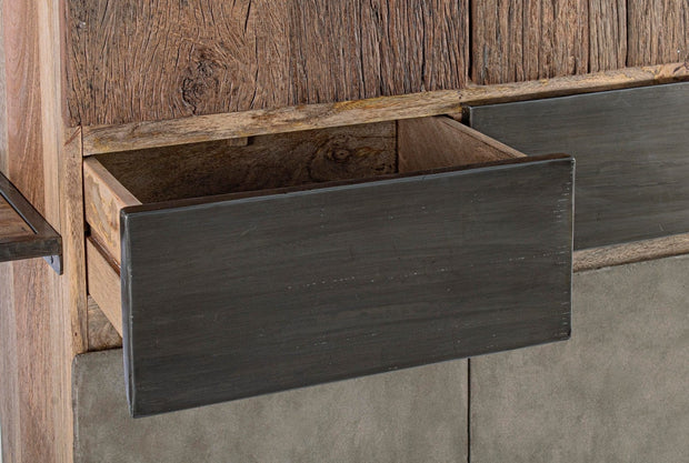 Libreria con 2 cassetti e 4 ante Manchester Naturale (12)