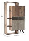 Libreria con 2 cassetti e 4 ante Manchester Naturale (14)