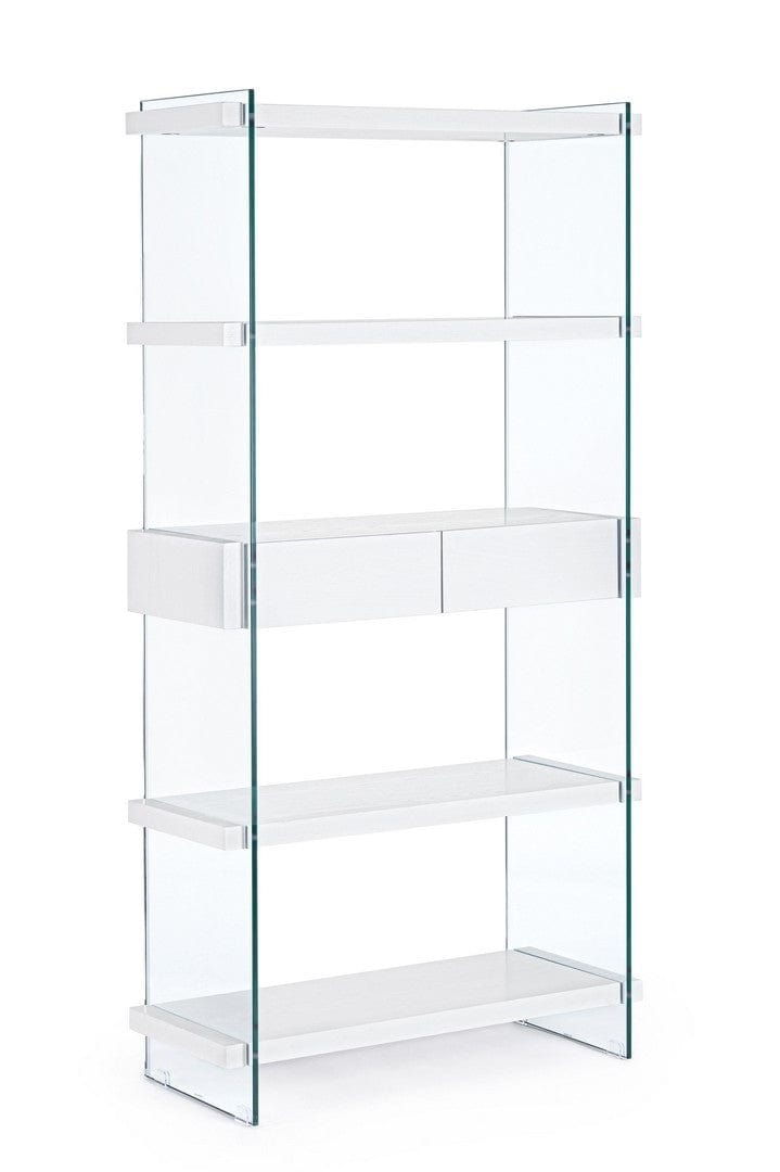Libreria con 2 cassetti Line Bianco