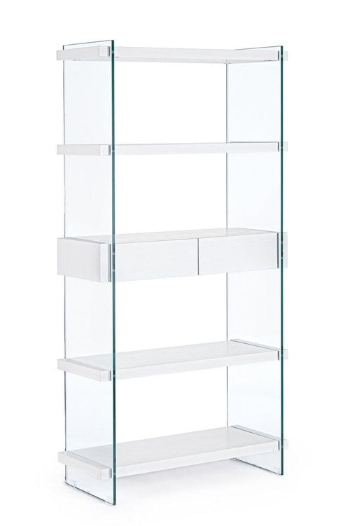 Libreria con 2 cassetti Line Bianco