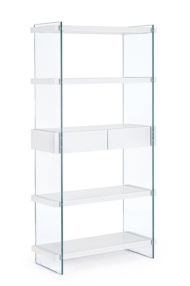 Libreria con 2 cassetti Line Bianco