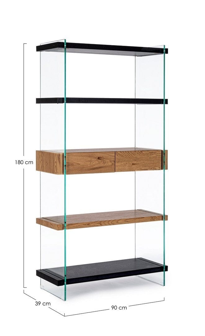 Libreria con 2 cassetti Line Naturale (6)